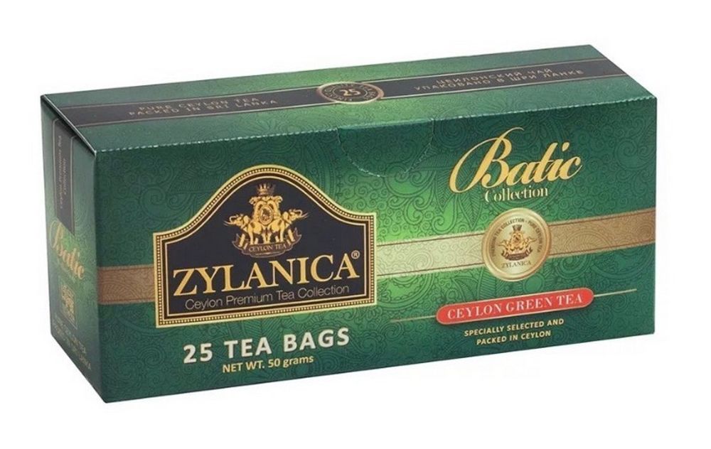 Чай Zylanica Batik Ceylon Green зелёный  25 пак