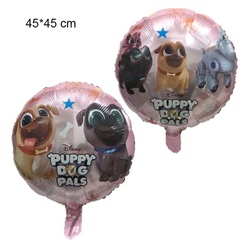 К 18" Круг Мопсы розовый