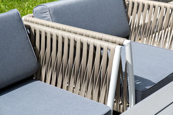 "Касабланка" лаунж-зона плетеная из роупа 4-местная, цвет серый