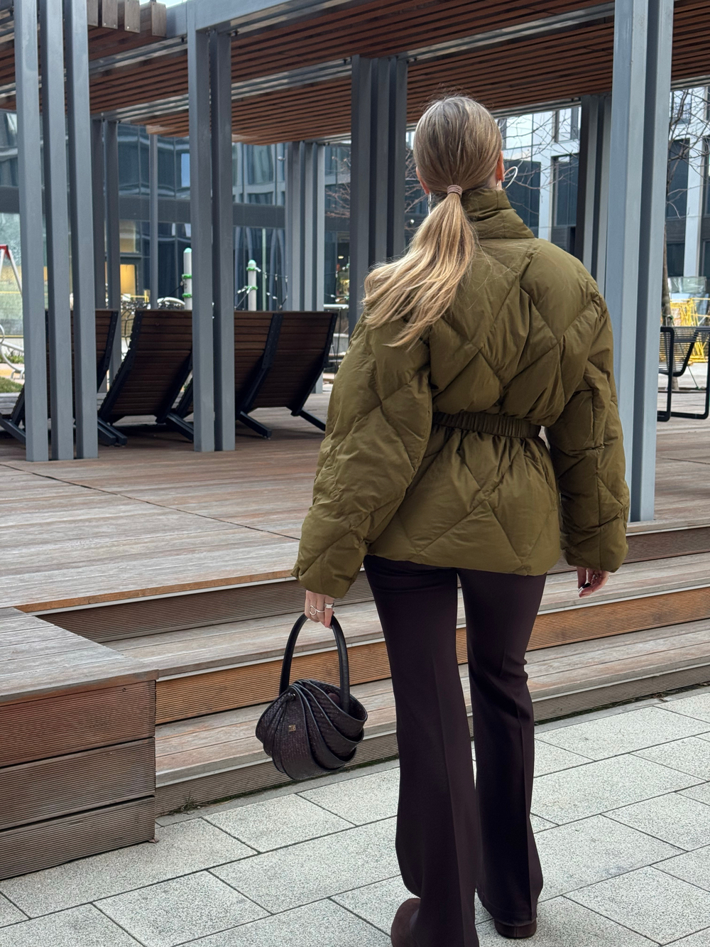 Пуховик Орли олива