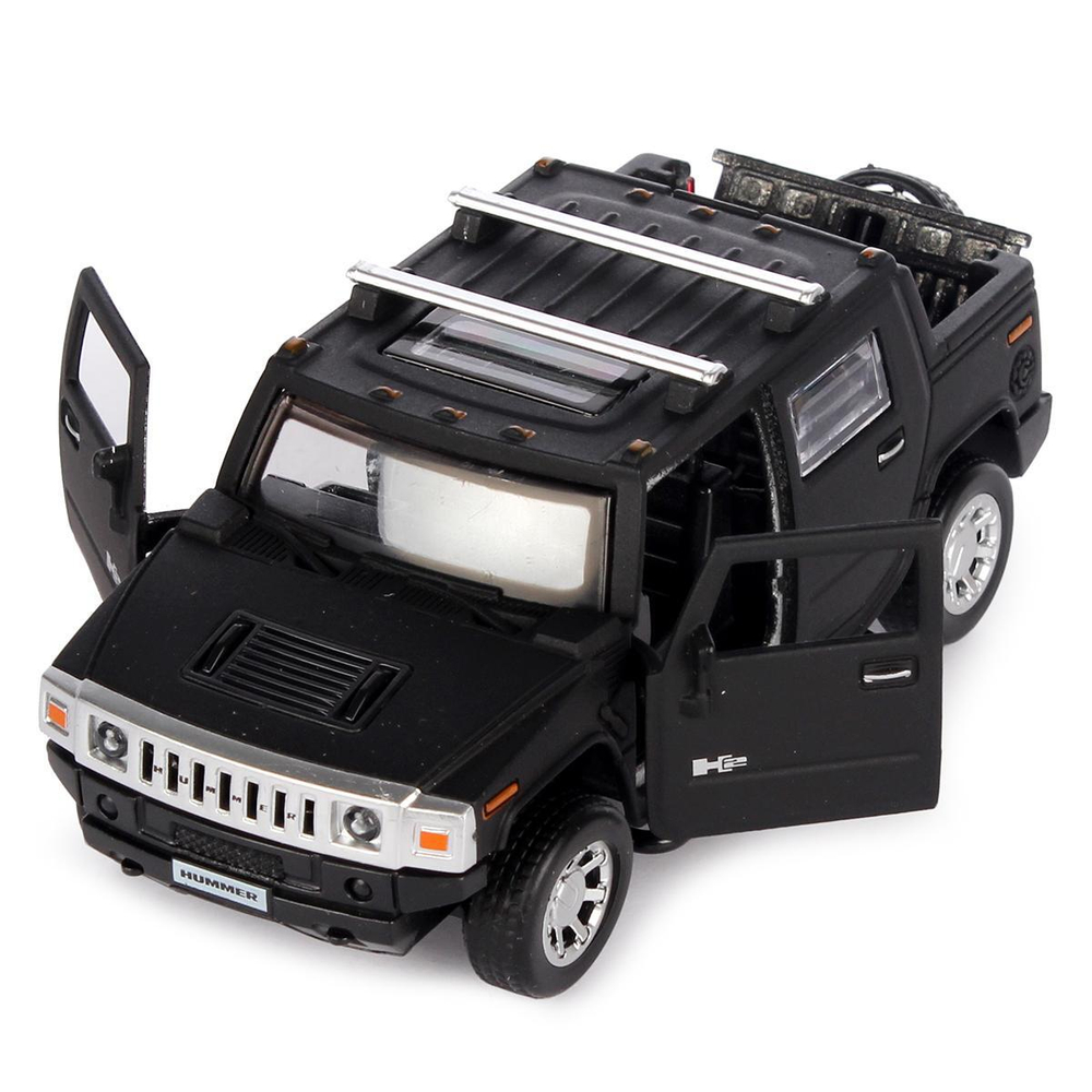 Модель ин. мет. "Hummer H2 Pickup" 12см. черный, матов. коробка HUM2PICKUP-12MAT-BK(Технопарк)