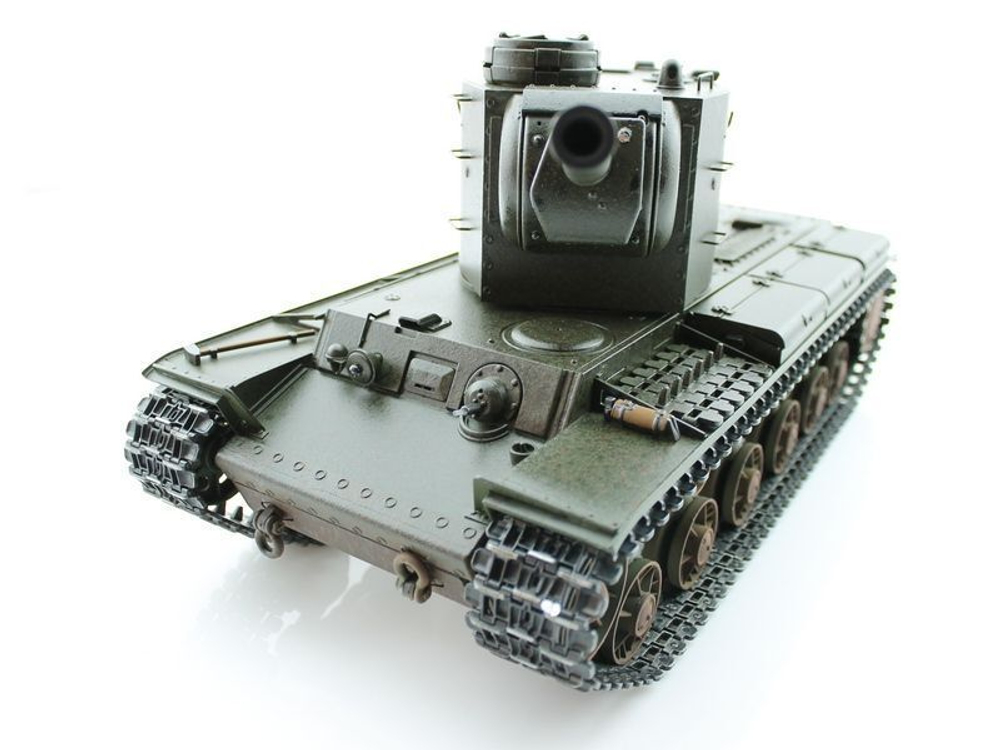 Радиоуправляемый танк Torro КВ-2 1/16 с инфракрасной пушкой, дымовыми и звуковыми эффектами, 2.4G RTR, высокая детализация