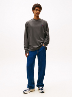 Лонгслив Tommy Jeans Badge Washed Black