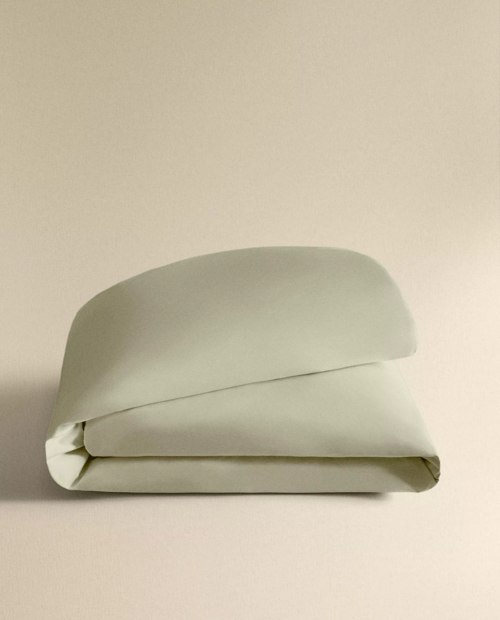 ZARA HOME (300 НИТЕЙ) ПОДОДЕЯЛЬНИК ИЗ ХЛОПКА ПЕРКАЛЬ, ЗЕЛЕНЫЙ