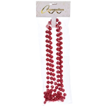 Бусы на ёлку 2,0 м "Шарик крупный" d-12 мм, Красный (Серпантин)