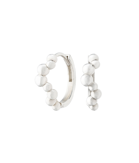 Серьги-конго из серебра без вставок