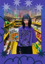 Футболка Out Block Purple Bathroom фиолетовая