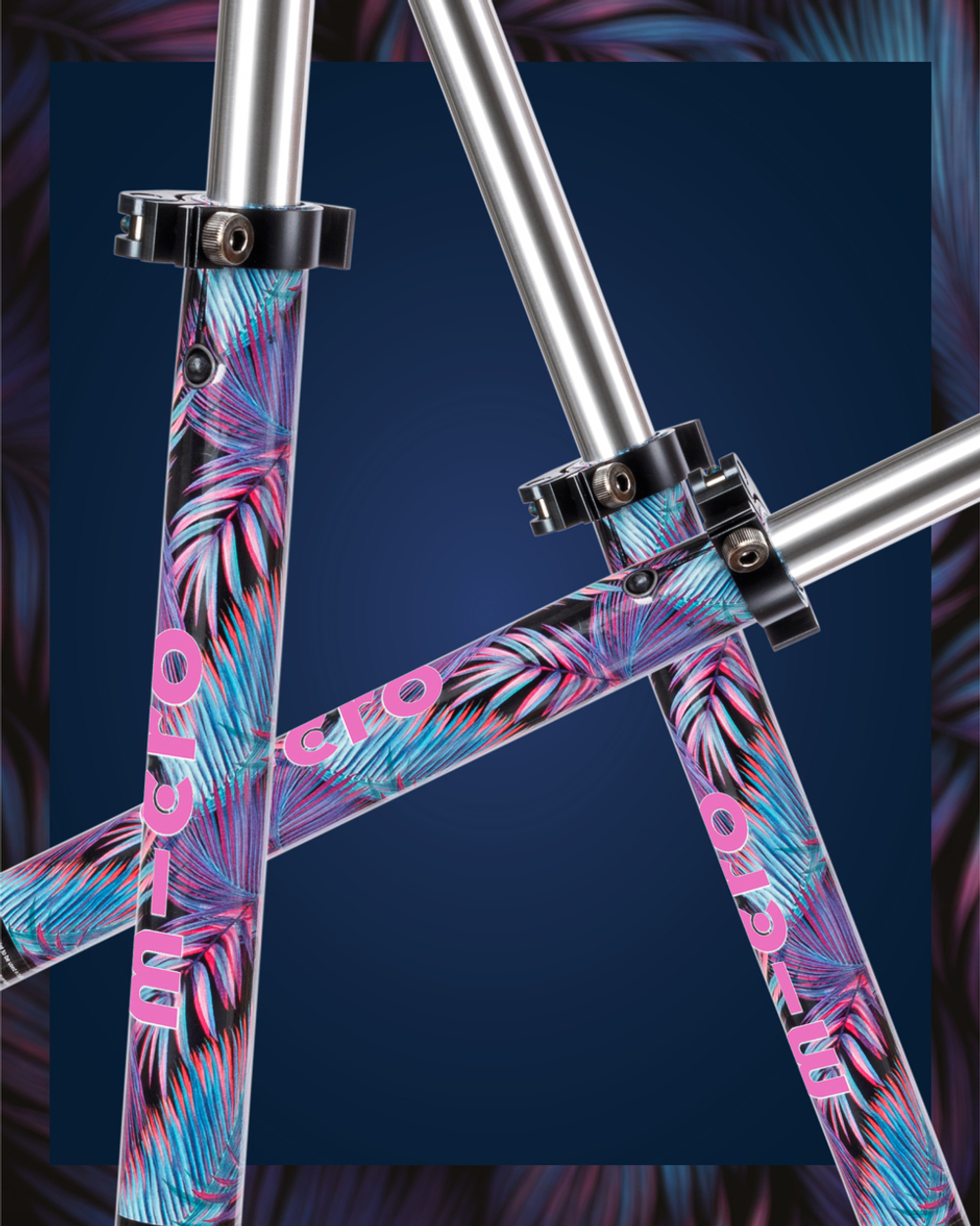 Самокат Micro Sprite LED, Art Джунгли