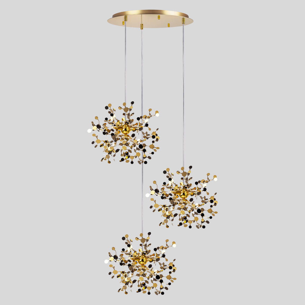 L3PR721132 Подвес тройной круглый EXTRA 3x3x5W(led) G9  (721132 - 3 + 572132 -1) ЗОЛОТО