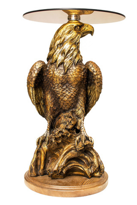 Стол журнальный (чайно - кофейный)" Орел " бронза/золото