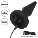 Черная анальная вибропробка с массажем бусинами Bionic Beaded Rimming Probe - 14,5 см. (Цвет: черный)