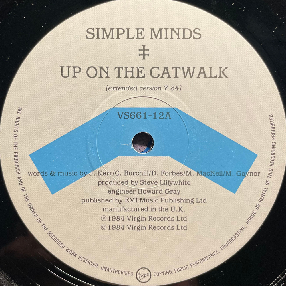 Simple Minds ‎– Up On The Catwalk (Англия 1984г.) 12", 45 RPM
