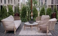 Комплект уличной мебели Talara, трехместный диван, 2 кресла, столик