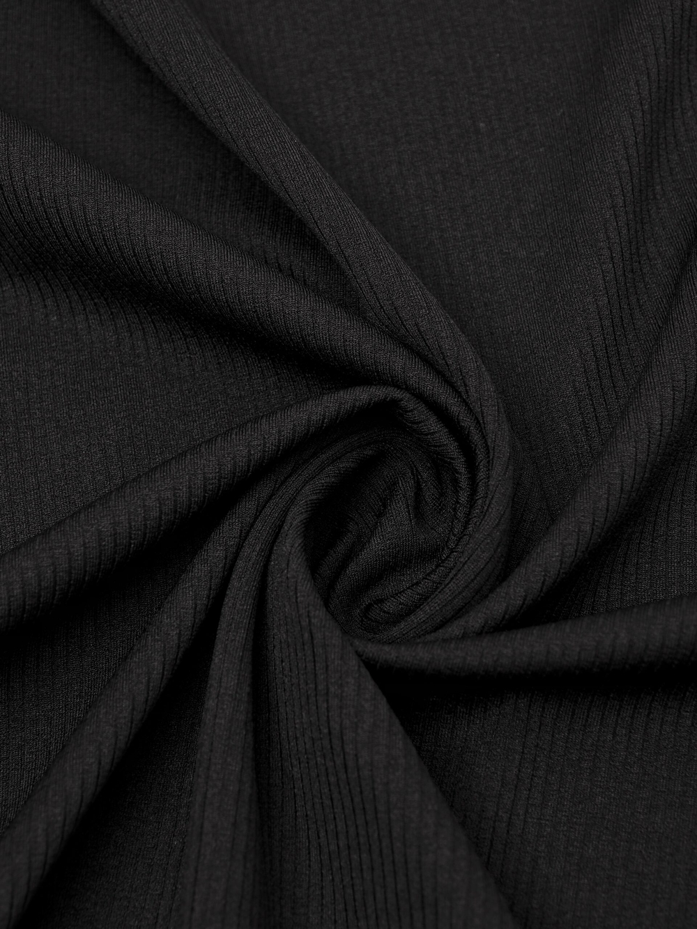 Ткань кашкорсе черный с лайкрой, ширина 165 см, 270 г/м2