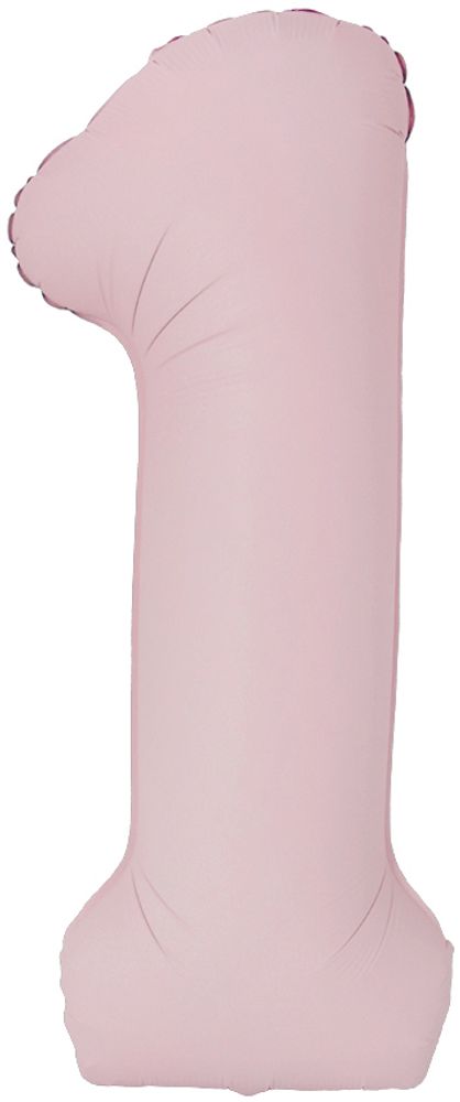 FM (40''/102 см) Цифра, 1 Slim, Пыльная роза, Сатин, 1 шт. в уп.