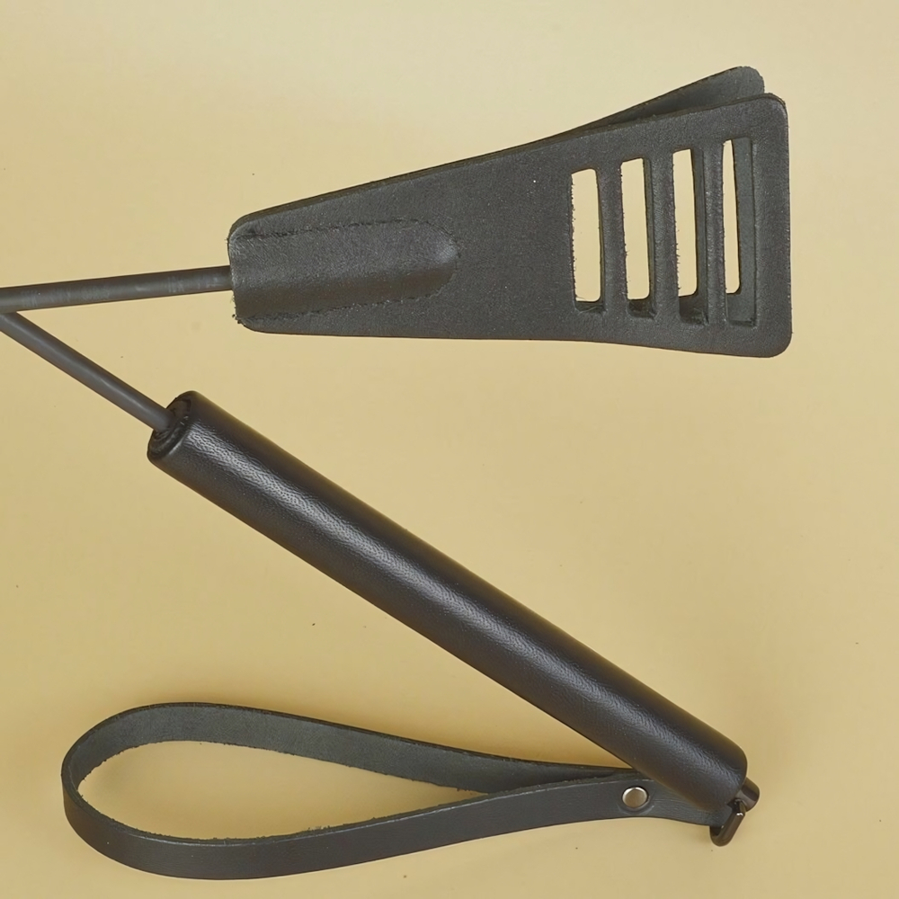 Черный кожаный стек «Сириус» - 60 см. (Цвет: черный)