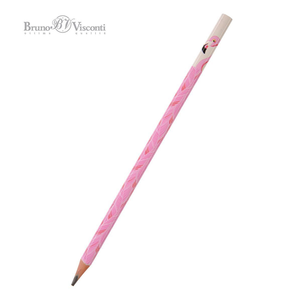 Карандаш ч/г НВ пластиковый корпус "ArtGraphix Fun. Фламинго" (Bruno Visconti)