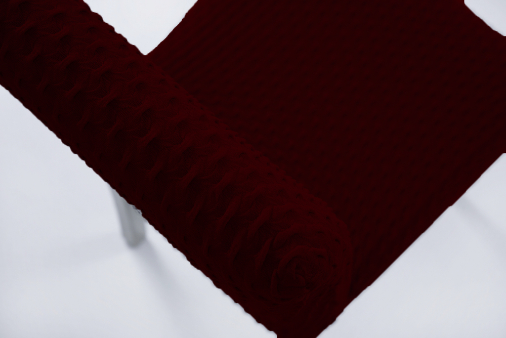 Чехол на стул без оборки Стрейч, цвет Бордовый, Набор 4 шт.