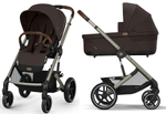 Коляска Cybex Balios S Lux TPE complete Cloud G Lava Grey 3 в 1 Chocolate Brown с дождевиками