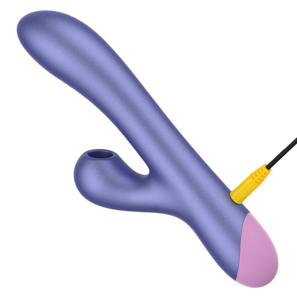 Фиолетовый вибратор-кролик 22см с бесконтактной клиторальной стимуляцией Romp Pulse Purple RPPU1SG4