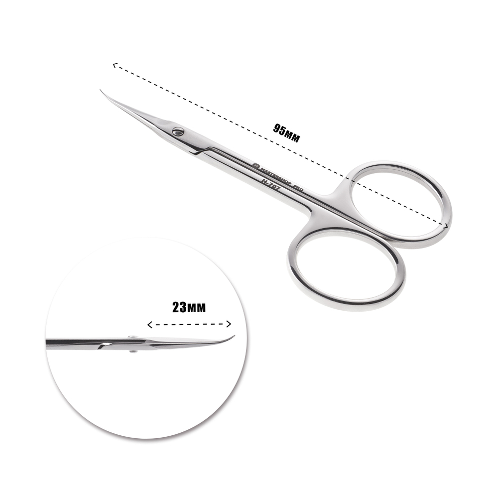 Ножницы для кутикулы H-707 (ЗАТ) загнутый кончик (крючок) Mastershop PRO