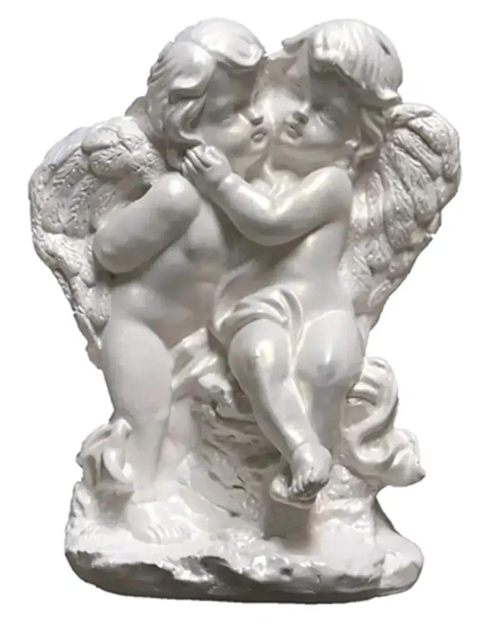 Статуэтка из гипса «Ангелы пара» 20см перламутр