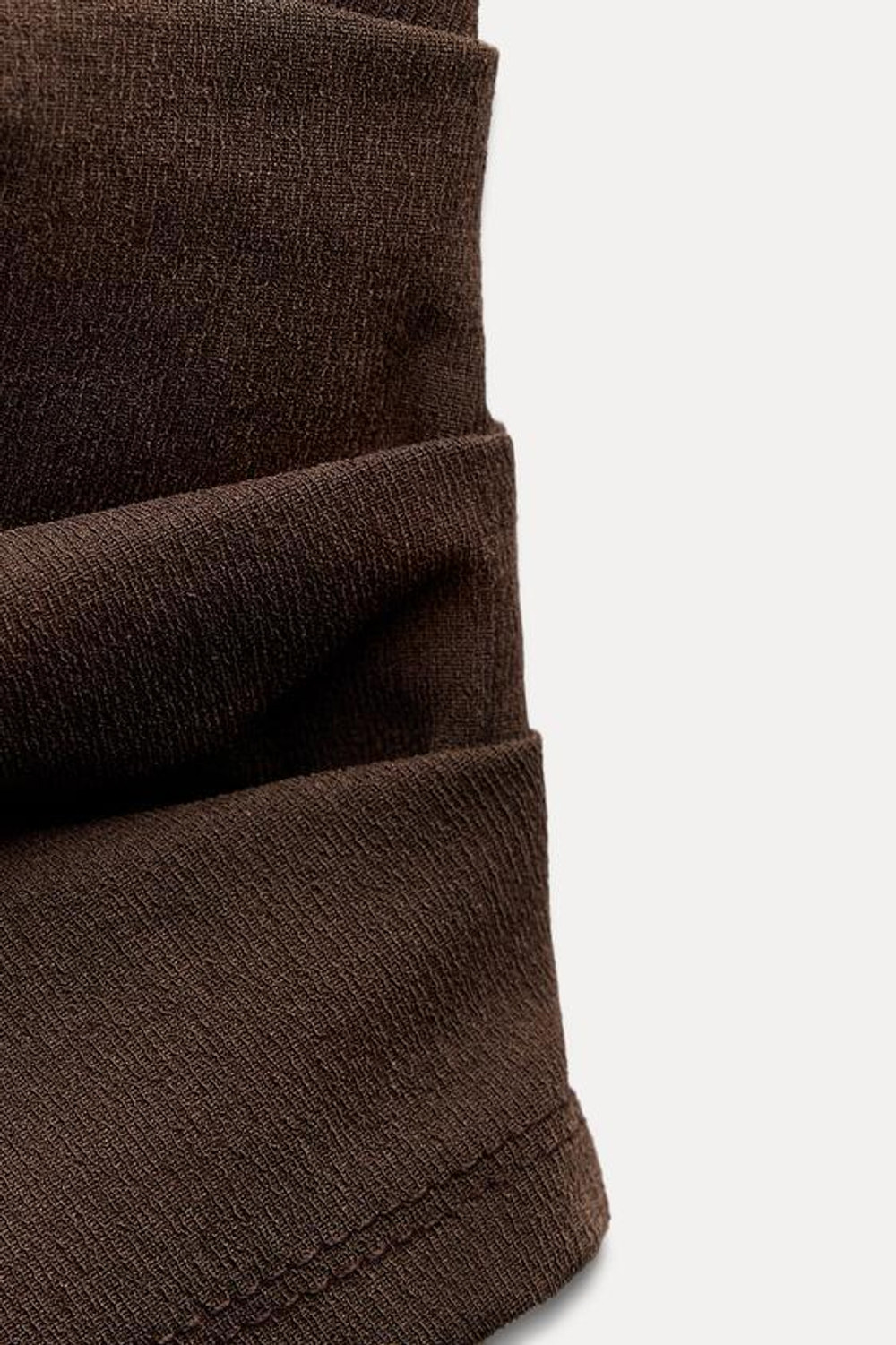 ZARA ТОП С ГОРЛОВИНОЙ ХАЛТЕР И ОТКРЫТОЙ СПИНОЙ, ШОКОЛАДНЫЙ