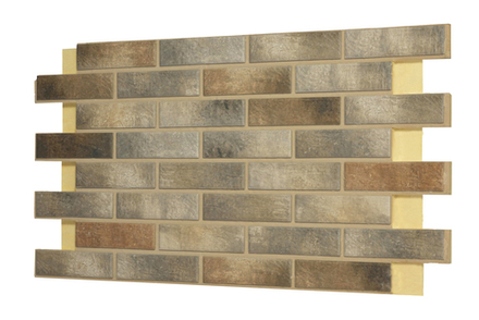 Клинкерная фасадная термопанель, плитка BestPoint Loft Brick Pepper, ППУ (пенополиуретан), 1028x616 толщина 65 мм