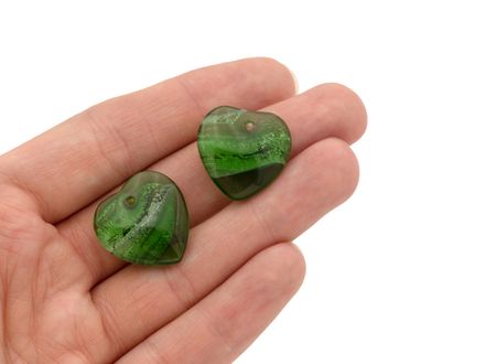 Подвеска "Сердце" 21мм, стекло