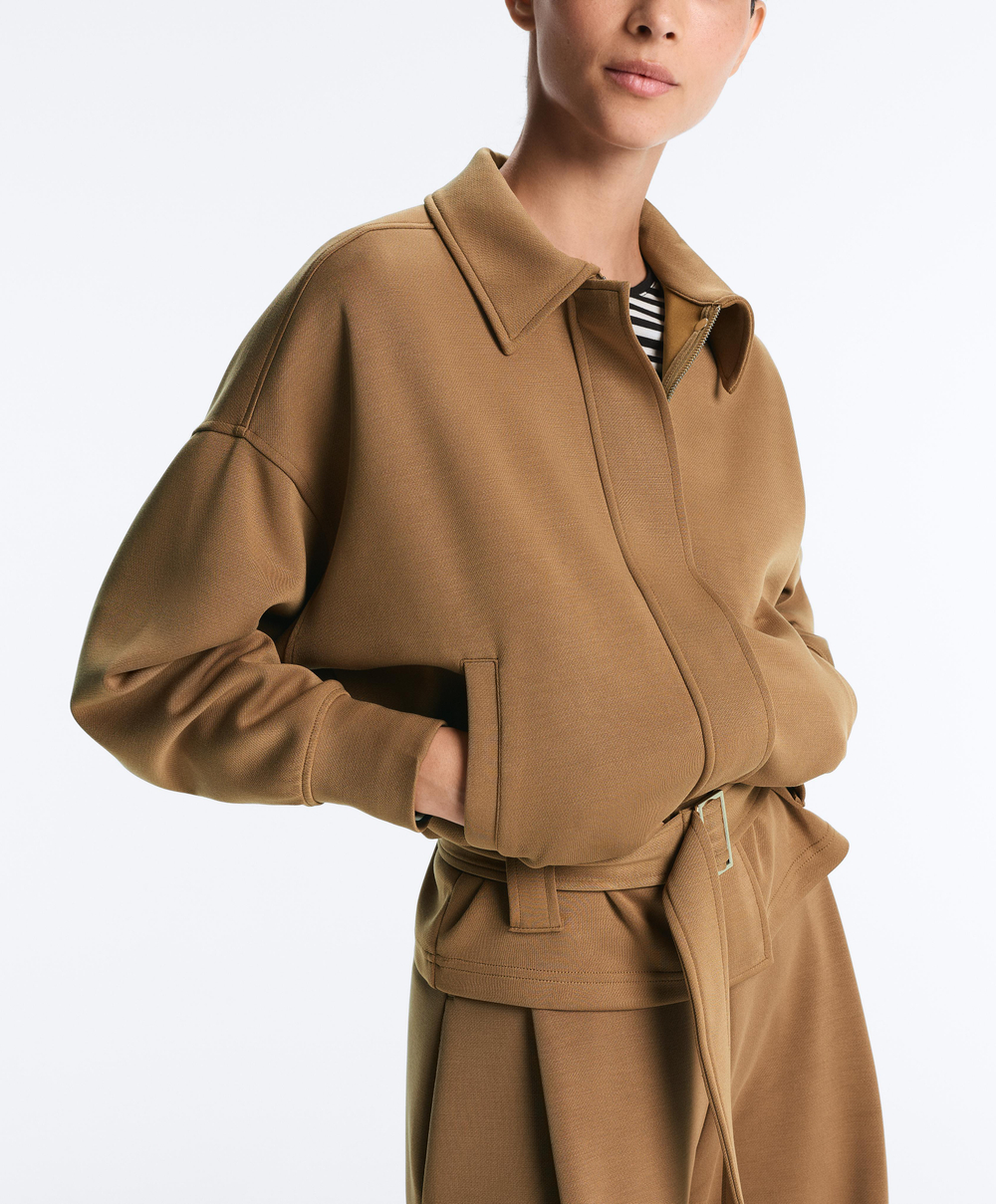 Oysho Куртка-пиджак из саржи с поясом, медный