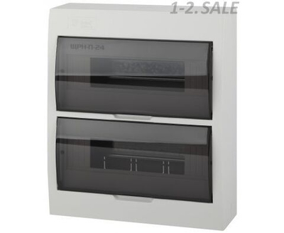 Корпус пластиковый навесной ЭРА SIMPLE ЩРН-П-24 IP41 без шин прозрачная крышка белый