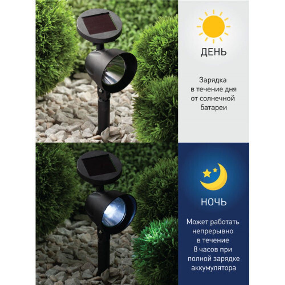 ERAUF012-11 ЭРА Садовый светильник на солнечной батарее 3LED