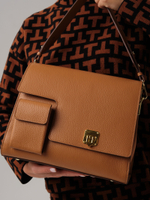 Кожаная сумка Deboro 31104 коричневый лист