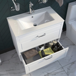 Тумба с умывальником IDDIS Oxford, напольная, 80 см, белая, OXF80W0i95K