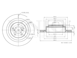 Диск тормозной задний UNIO BRD-20419