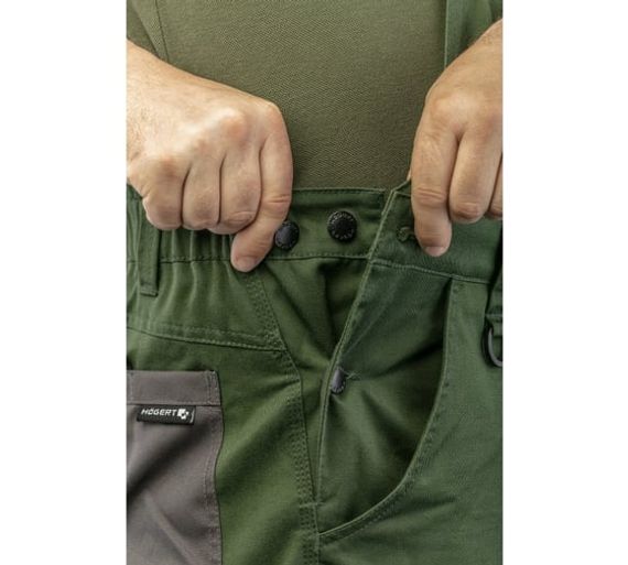 Полукомбинезон рабочий темно-зеленый RUWER Högert, арт. HT5K360