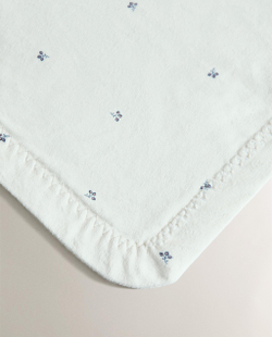 Zara Home плед детский из полиэстера, экрю, 70x100 см