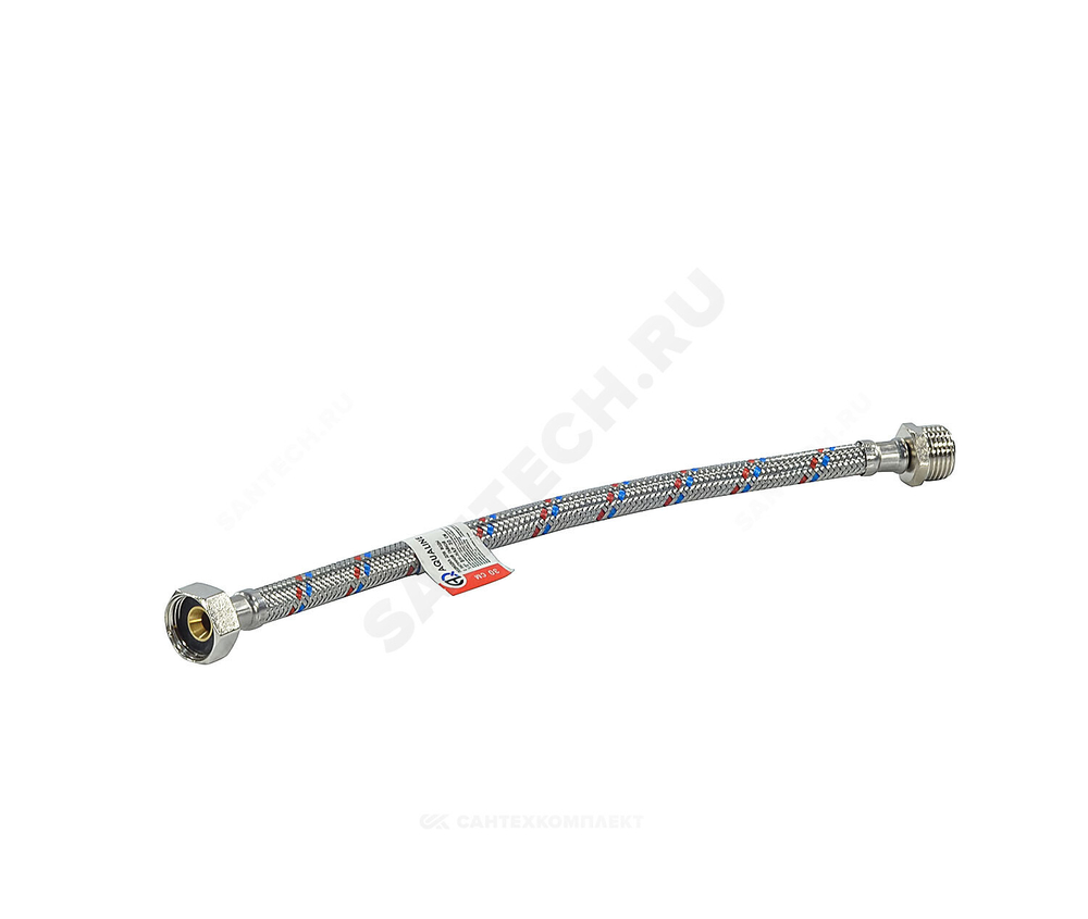 Подводка гибкая для воды нержавеющая оплетка 1/2" г-ш L=2м AQUALINE 01436