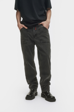 Джинсы прямые мужские серые Men Jeans Straight Grey