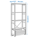 Стеллаж с ящиком - IKEA IVAR, 89х30х179 см, сосна, ИВАР ИКЕА