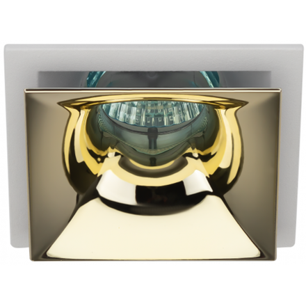 Встраиваемый светильник декоративный ЭРА KL102 WH/GD MR16 GU5.3 белый золото