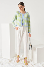 1831 Жакет женский (голубой мультиколор)