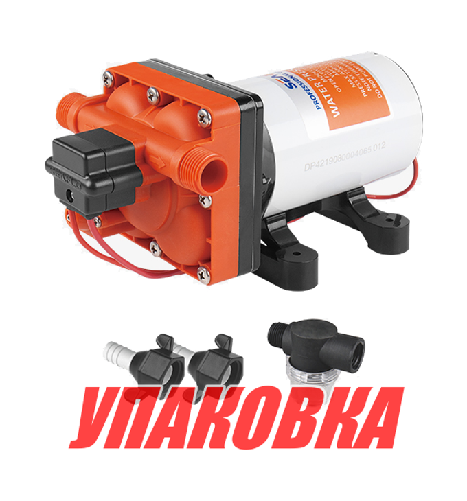 Помпа водоподающая мембранная SeaFlo, 12 В, 15 л/мин, 4.0 бар, 14 А (упаковка из 4 шт.)