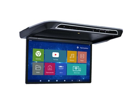 Монитор потолочный моторизированный- ERGO ER1560AT с экраном 15.6” (1920х1080 FullHD, Android, 3+32Gb) черный