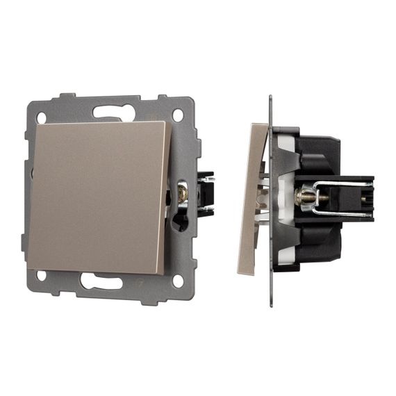 Механизм выключателя одноклавишный непроходной SWT-MK01-PL-GD-V (250V, 10A) Arlight 049870