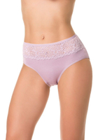 Трусики-слипы с высокой посадкой и кружевом (Размер: XXL) (Цвет: грязно-розовый)