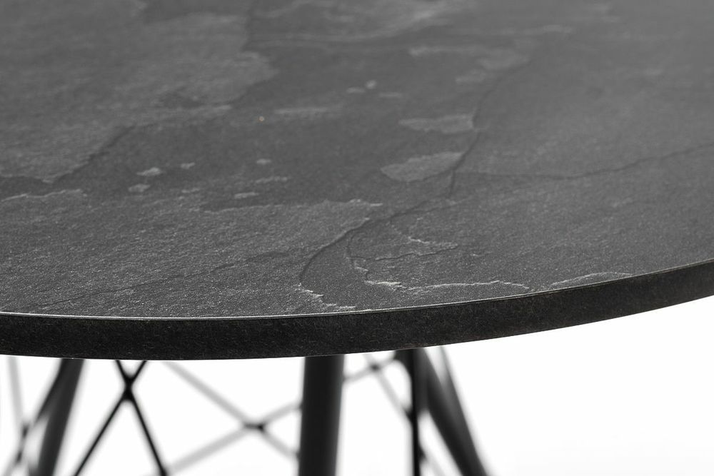 "Конте" интерьерный стол из HPL круглый Ø70см, цвет "серый гранит"
