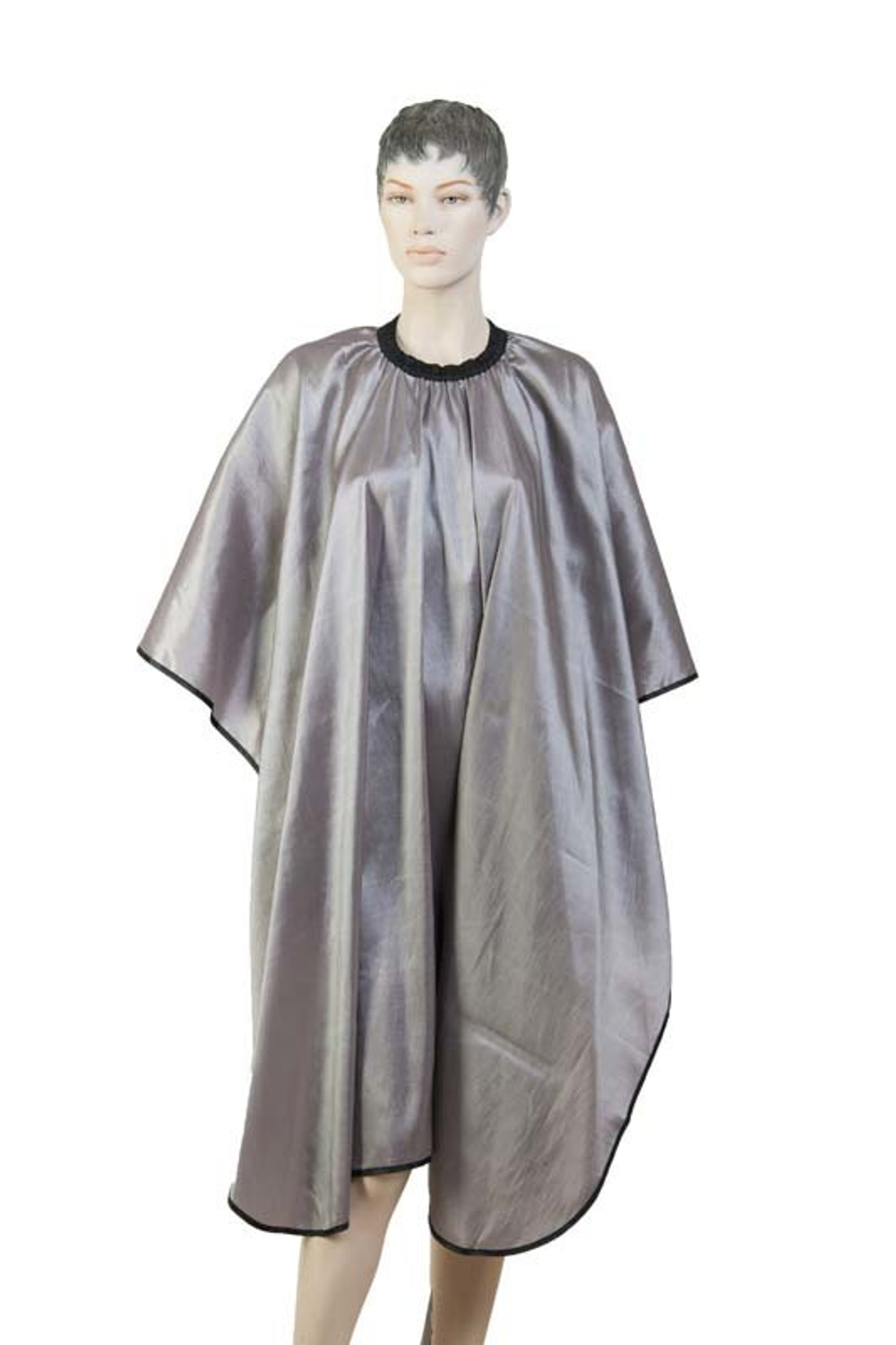 Пеньюар для стрижки "Глянец" серебристый, DEWAL, 128х146 см
