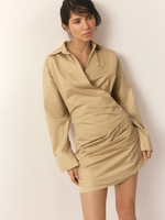 Платье-рубашка со складками