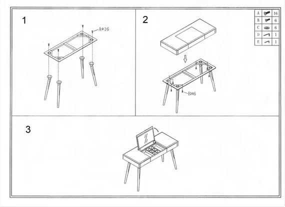 Туалетный столик с зеркалом 4167